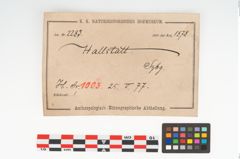 Etikett zu Kragenrandgefäß (NHMW-PRAE-002283)